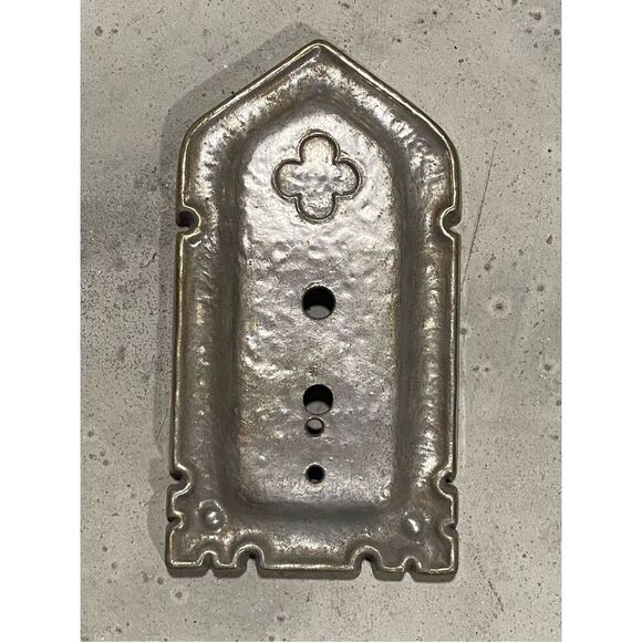 Antique Gothic Church Cathederal Sconce Plate Base Part Single Arm - Picture 1 of 4